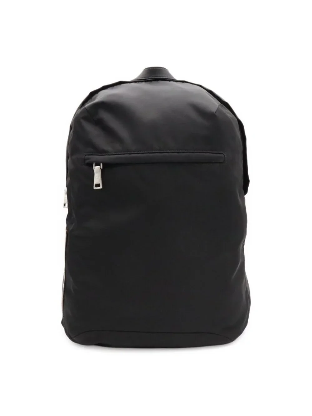 Prada Backpack Nylon Leather Nero Black Silver